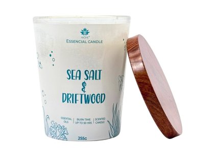 ARÔME Svíčka ve skle s kovovým víčkem Sea salt & Driftwood 255g