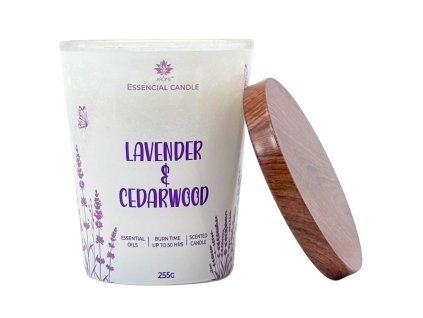ARÔME Sviečka v skle s kovovým viečkom Lavender & Cedarwood 255g