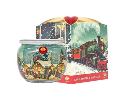 ARÔME Svíčka ve skle a flower boxu, Cinnamon & Vanilla 90g