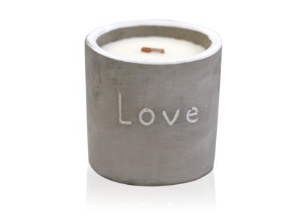 AWM Stredná Betónová Sójová Sviečka - Love - Figa & Čierna Ríbezľa 1ks