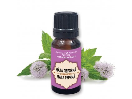 Altevita 100% esenciální olej MÁTA PEPRNÁ - PEPPERMINT - Olej pro dezinfekci a svěžest 10 ml