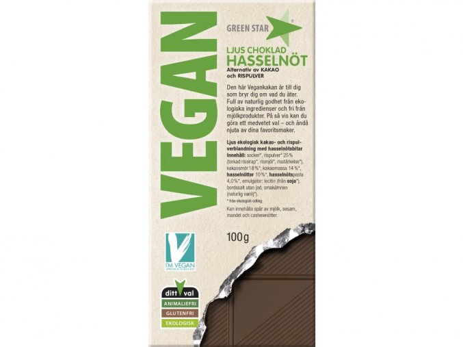615 greenstar bio vegan cokolada 100g