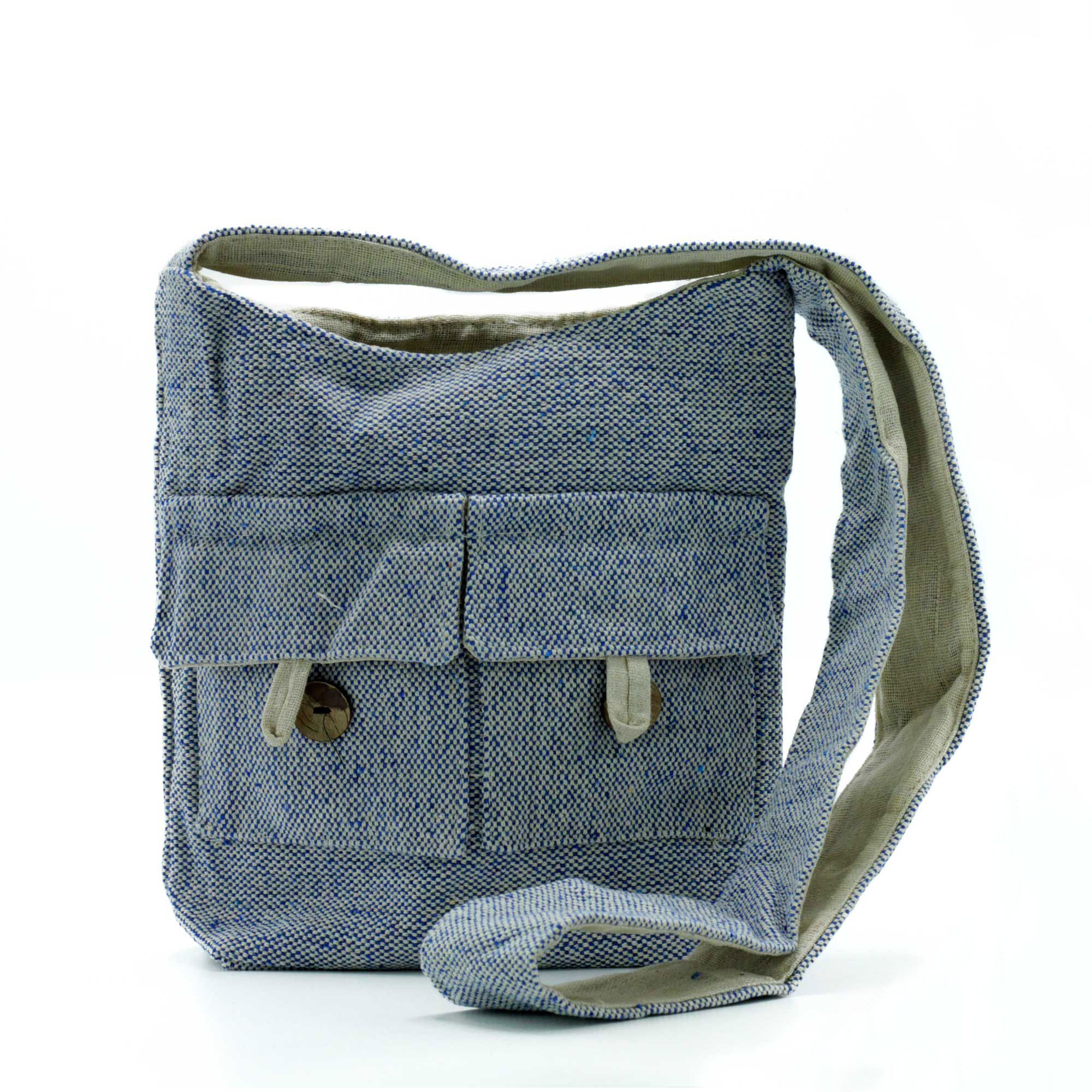 AWM Prírodná Taška s Dvoma Vreckami - Denim - Stredná 1ks