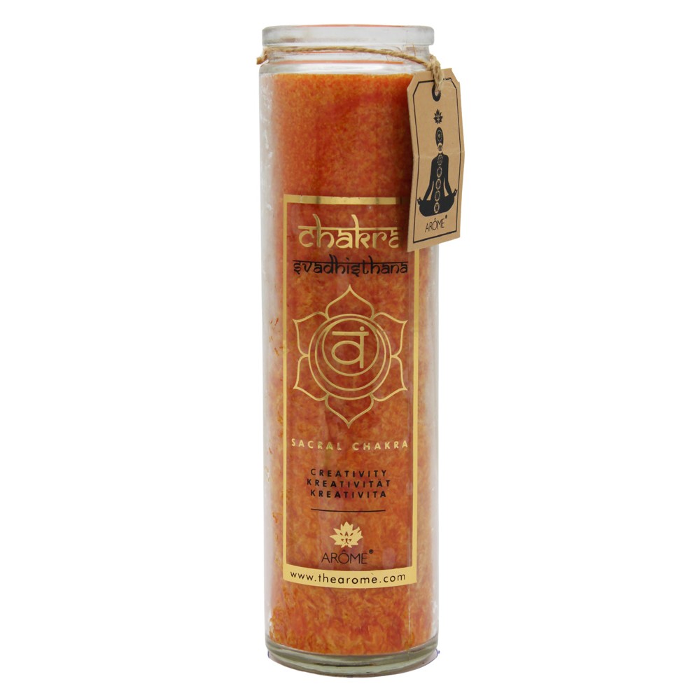 ARÔME Sviečka čakra Creativity , vôňa orchidea a granátové jablko 320 g