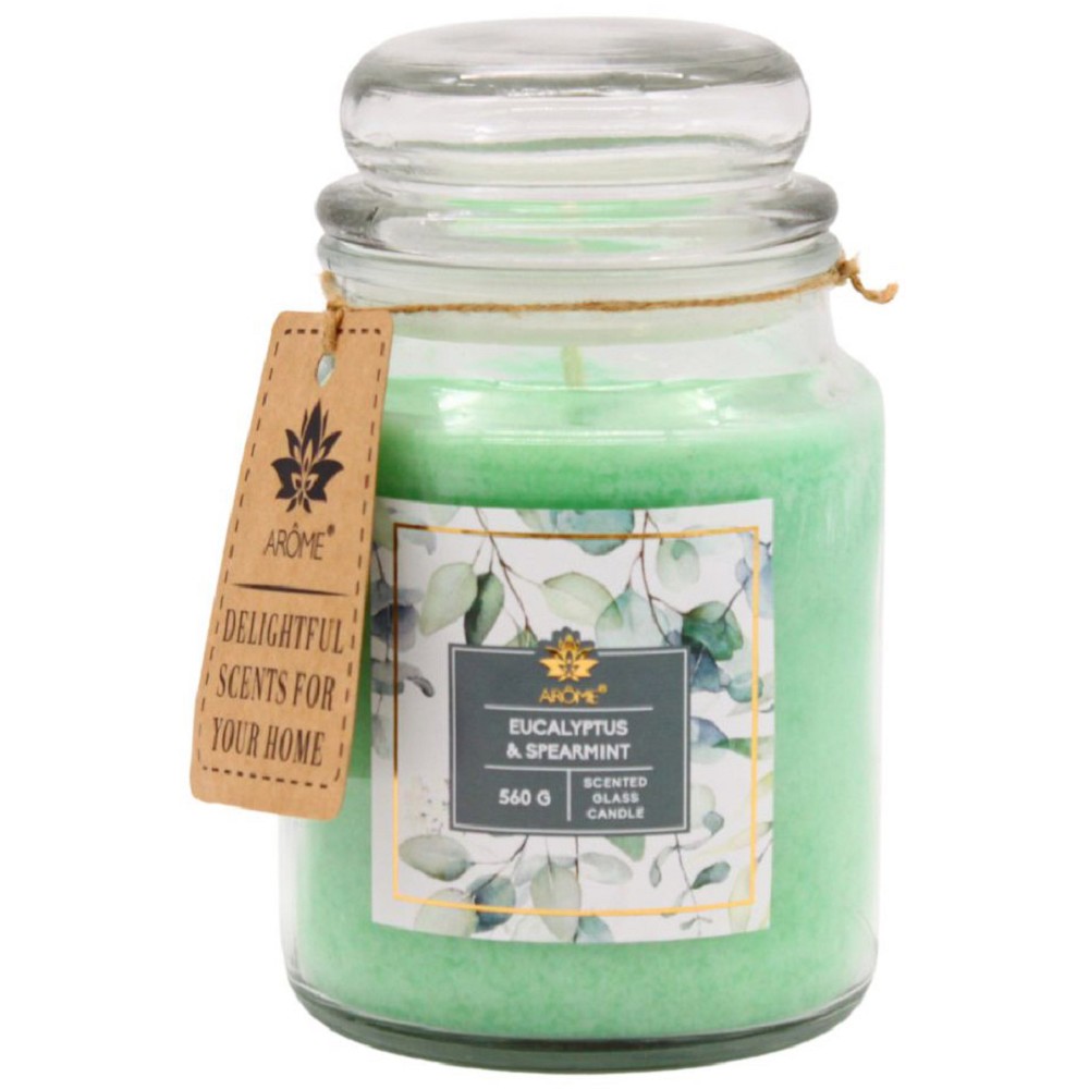 ARÔME Sviečka v skle, Eucalyptus and Spearmint 560 g