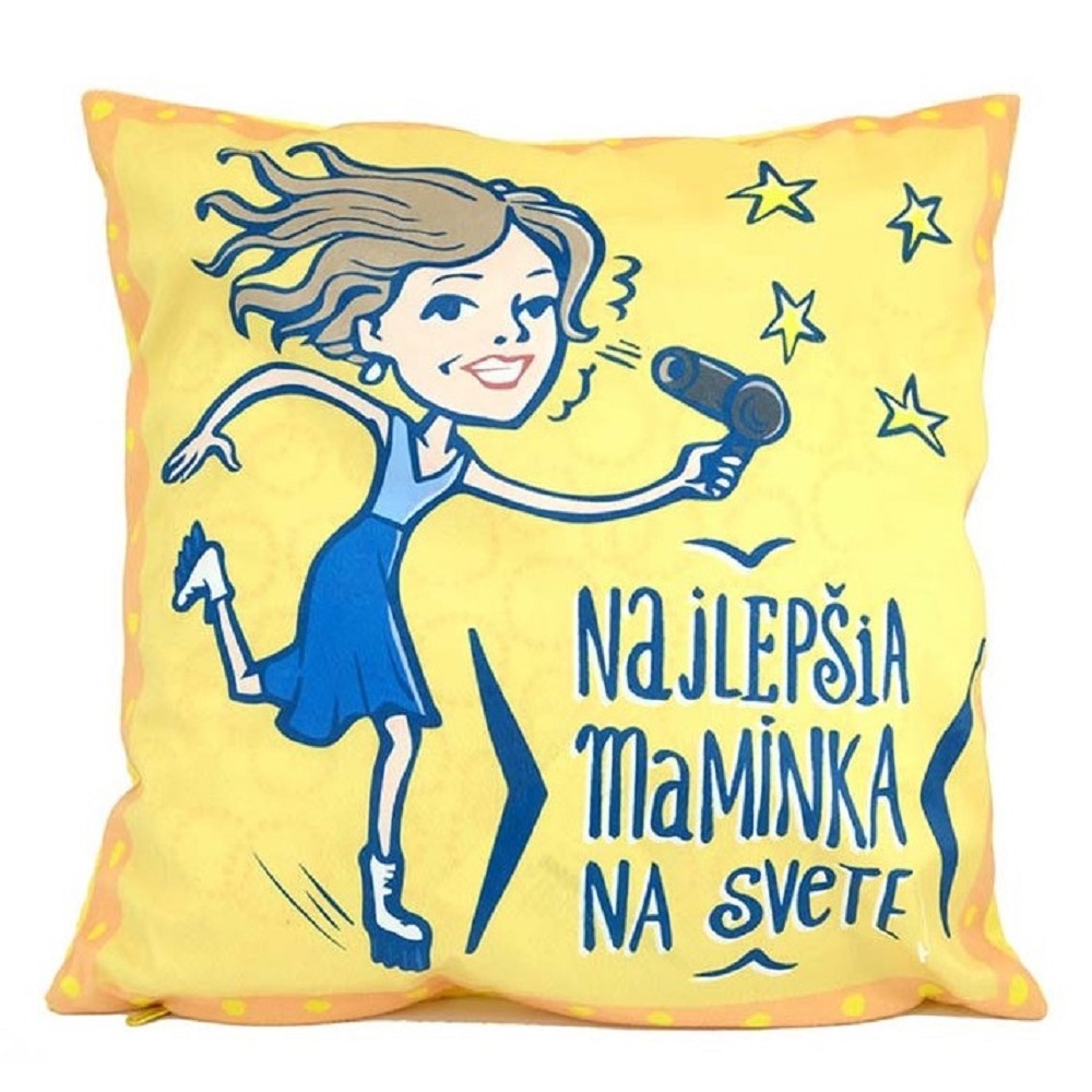GIFTY CITY Povlak na polštář 40x40 cm, mikroplyš, Najlepšia maminka 1ks