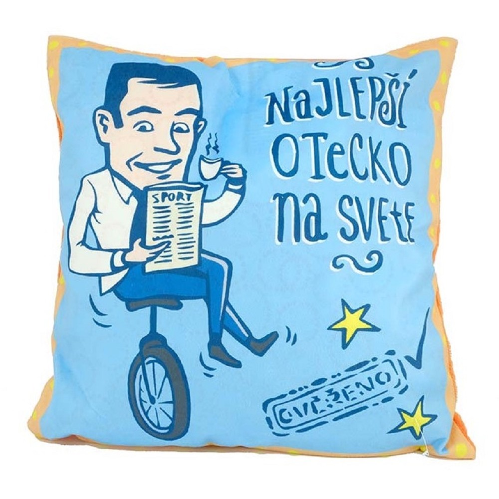 GIFTY CITY Povlak na polštář 40x40 cm, mikroplyš, Najlepší otecko 1ks