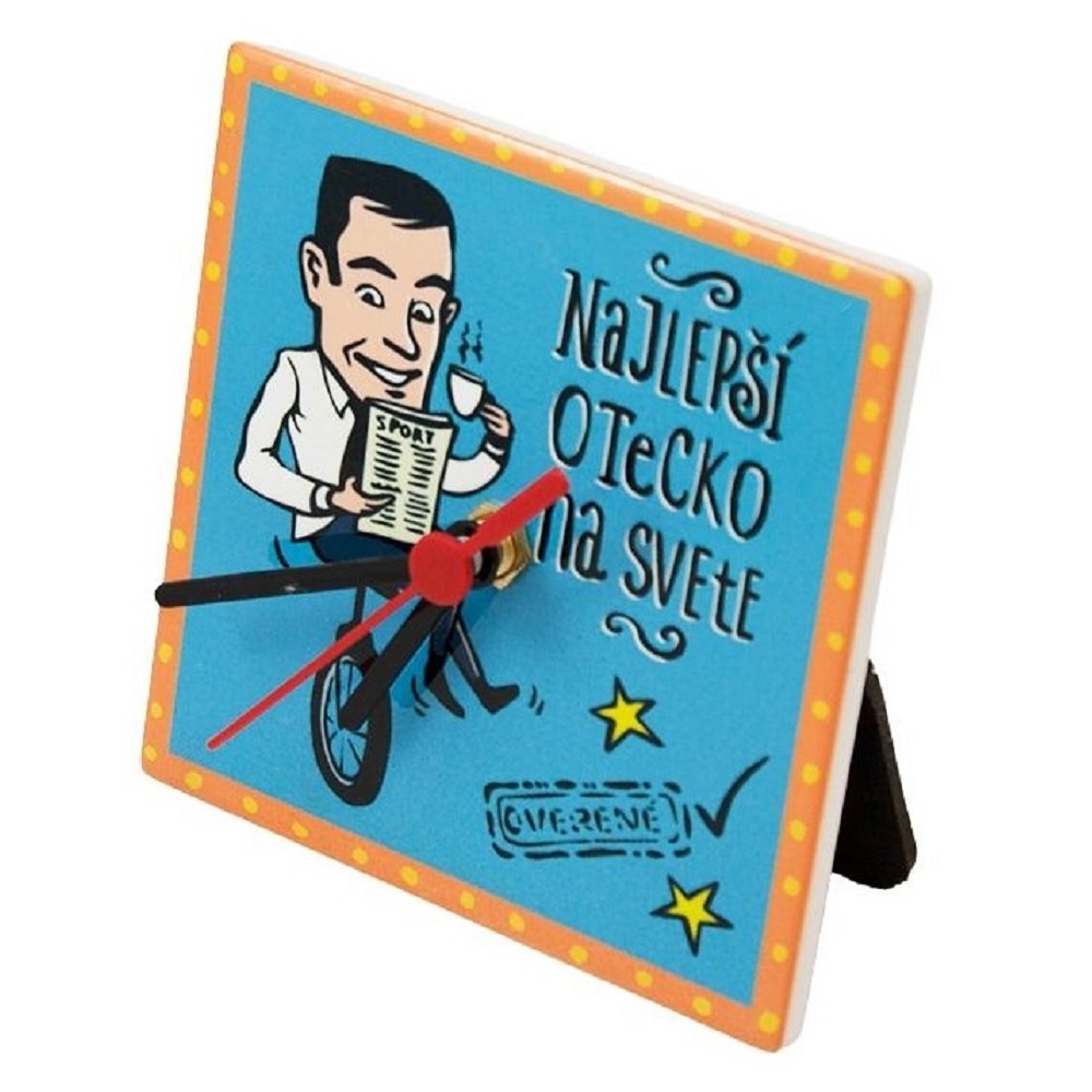 GIFTY CITY Hodiny 11 cm, Najlepší otecko 1ks