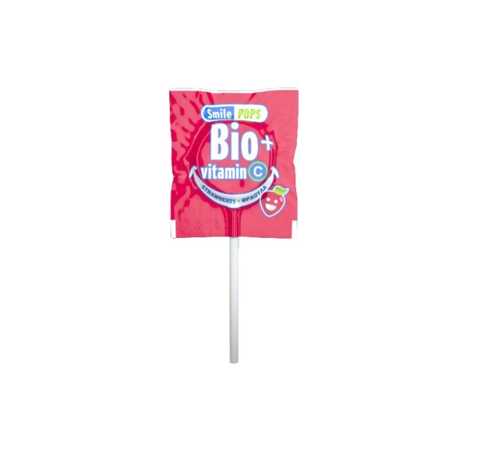 MEKE BIO lízanka Úsmev s vitamínom C jahoda 5,6 g