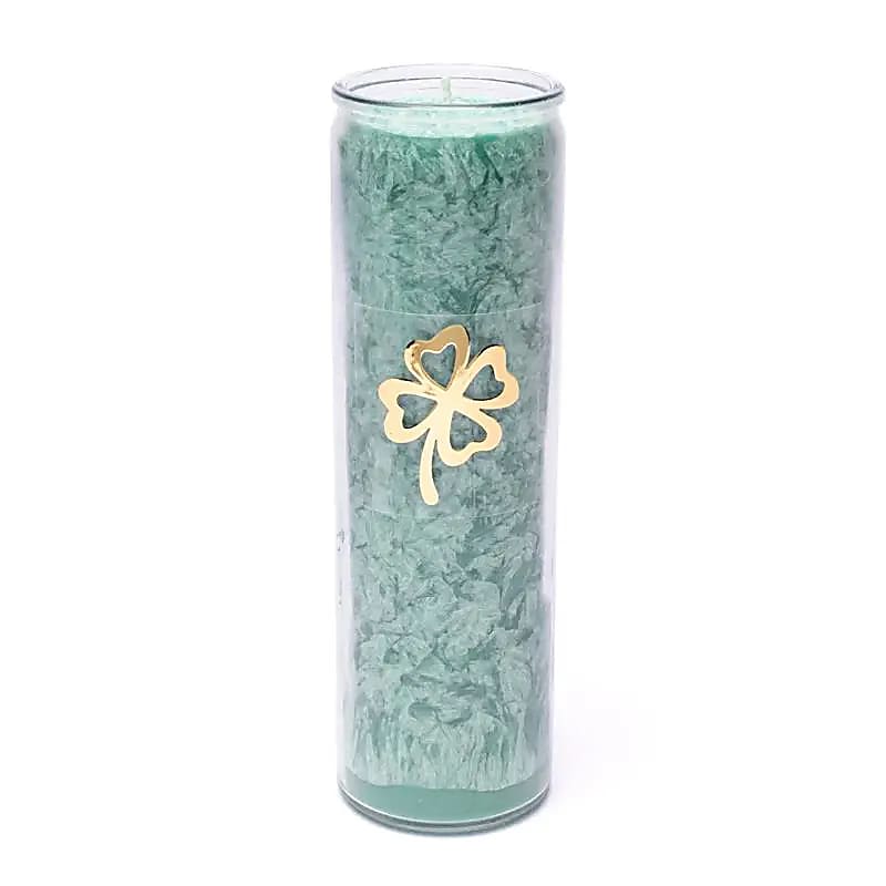 Yogi & Yogini Naturals Sviečka stearínová, štvorlístková zelená, bez vône 1ks