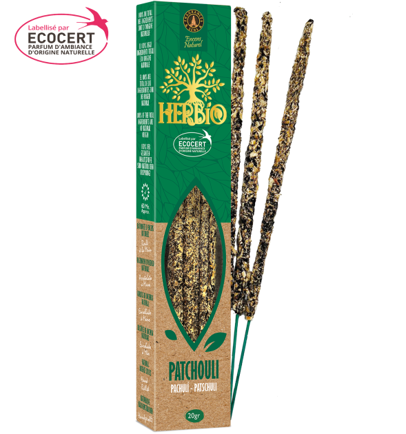 Ecocert Herbio vonné tyčinky Pačuli 20g