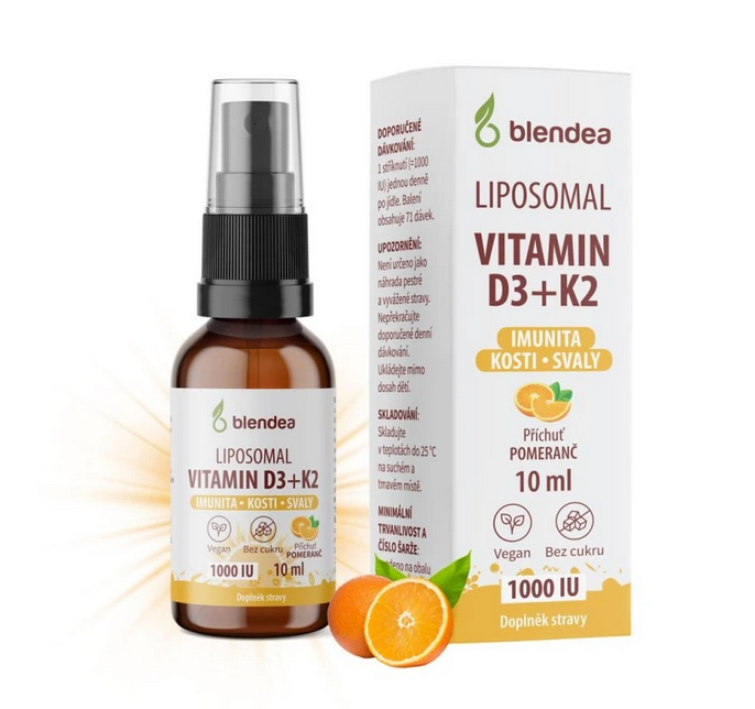 Blendea Lipozomálny Vitamín D3+K2 sprej 10 ml