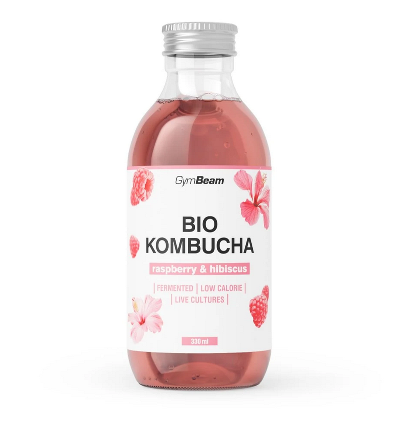 GymBeam BIO Kombucha Malina & Ibištek 330ml