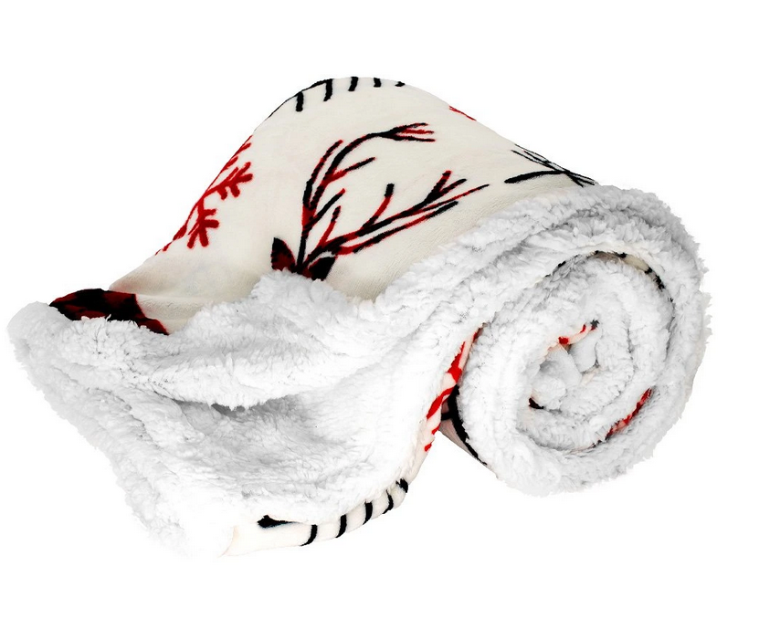 ARÔME HOME Deka 150 x 200 cm, s baránkom Vianočné soby, mikroflanel 1ks