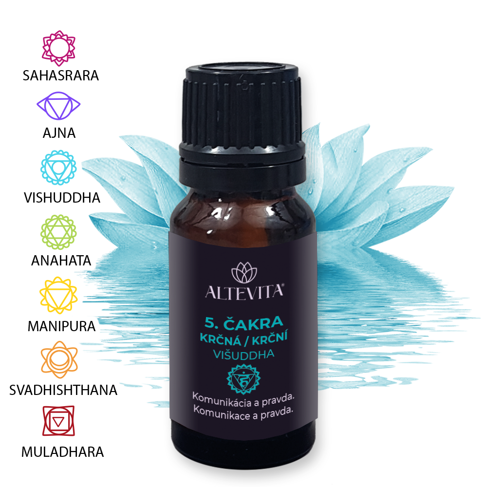 Altevita zmes esenciálnych olejov 5. Krčná čakra (Višuddha) 10ml