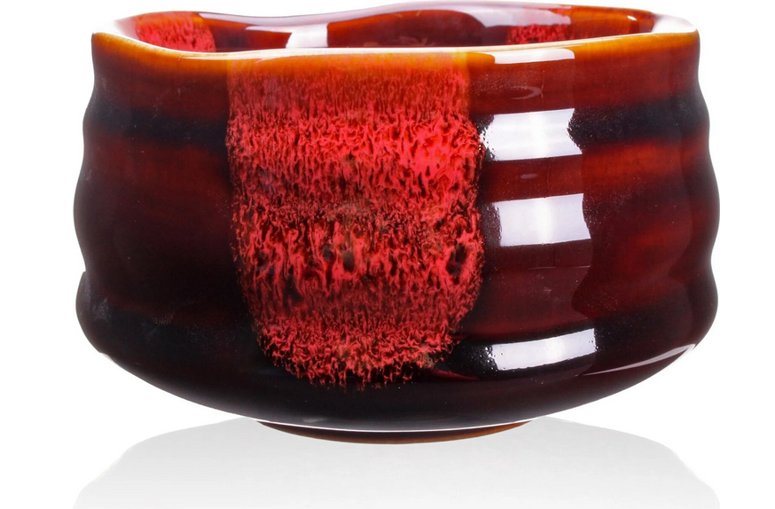 Good wei Miska na matchu "Akai" – ručne vyrábaná japonská keramická miska, 430 ml