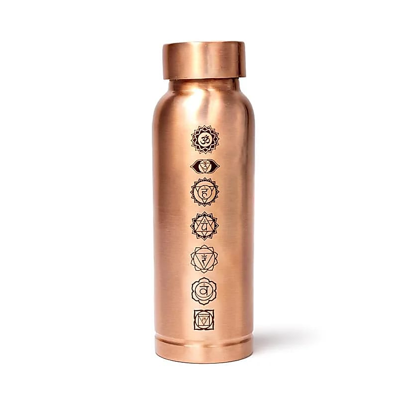 E-shop Yogi & Yogini Naturals Yogi & Yogini Medená fľaša s laserovým gravírovaním 7 čakier 500ml