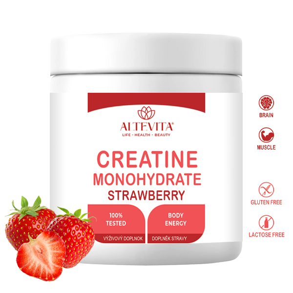 E-shop Altevita Creatine (kreatin) Monohydrát jahoda 324 g