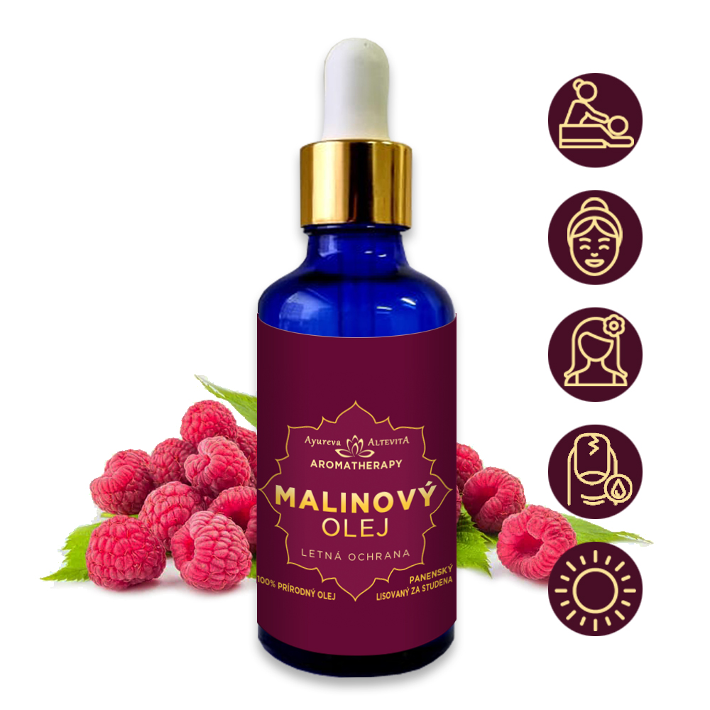 Altevita Malinový olej - Letná ochrana 100% prírodný olej lisovaný za studena – panenský 50 ml