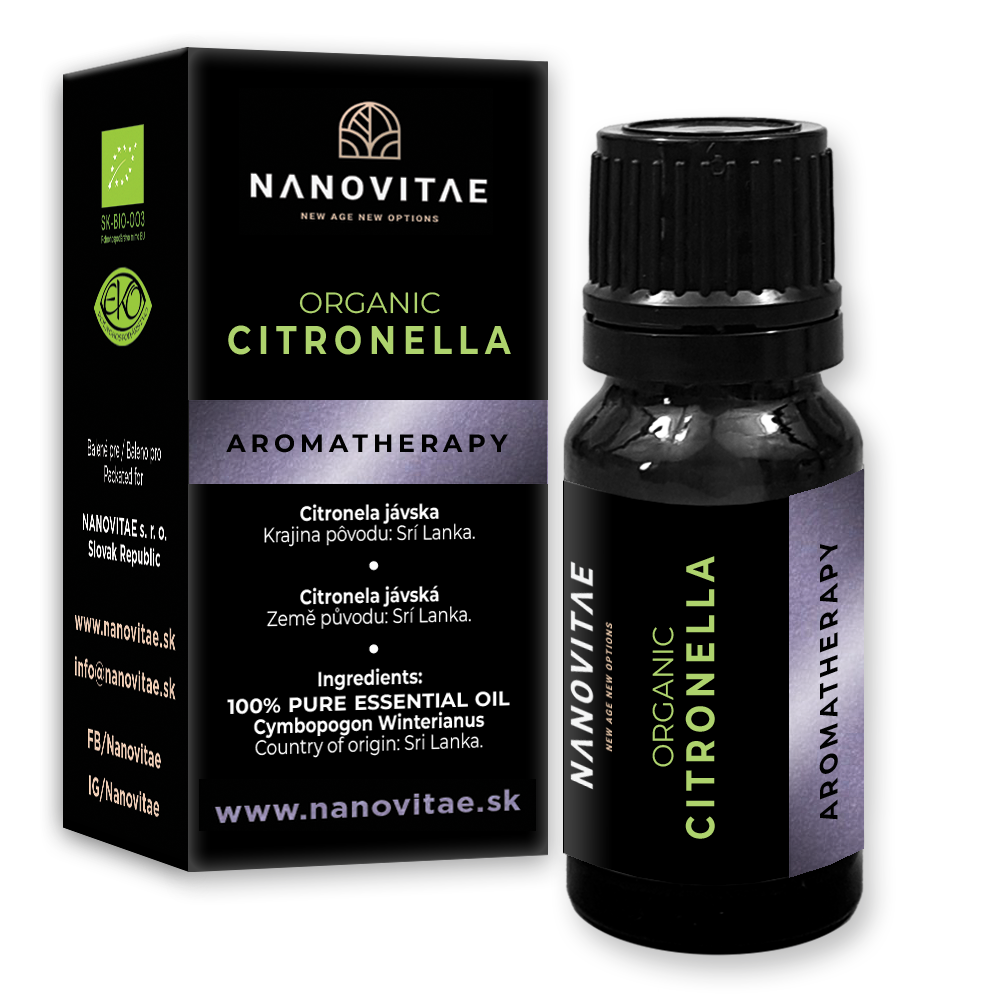 NANOVITAE Citronella Java esenciálny olej – ORGANIC quality 10ml