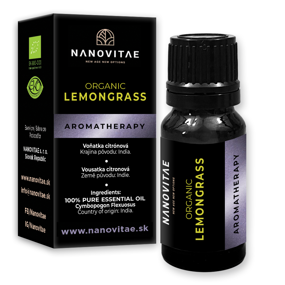 NANOVITAE LEMONGRASS esenciálny olej – ORGANIC quality 10ml