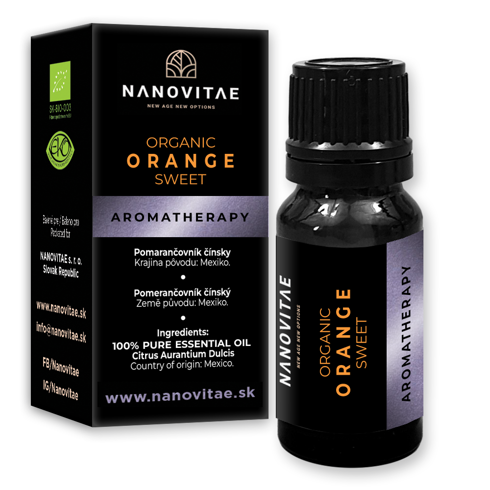 NANOVITAE POMARANČ esenciálny olej – ORGANIC quality 10ml