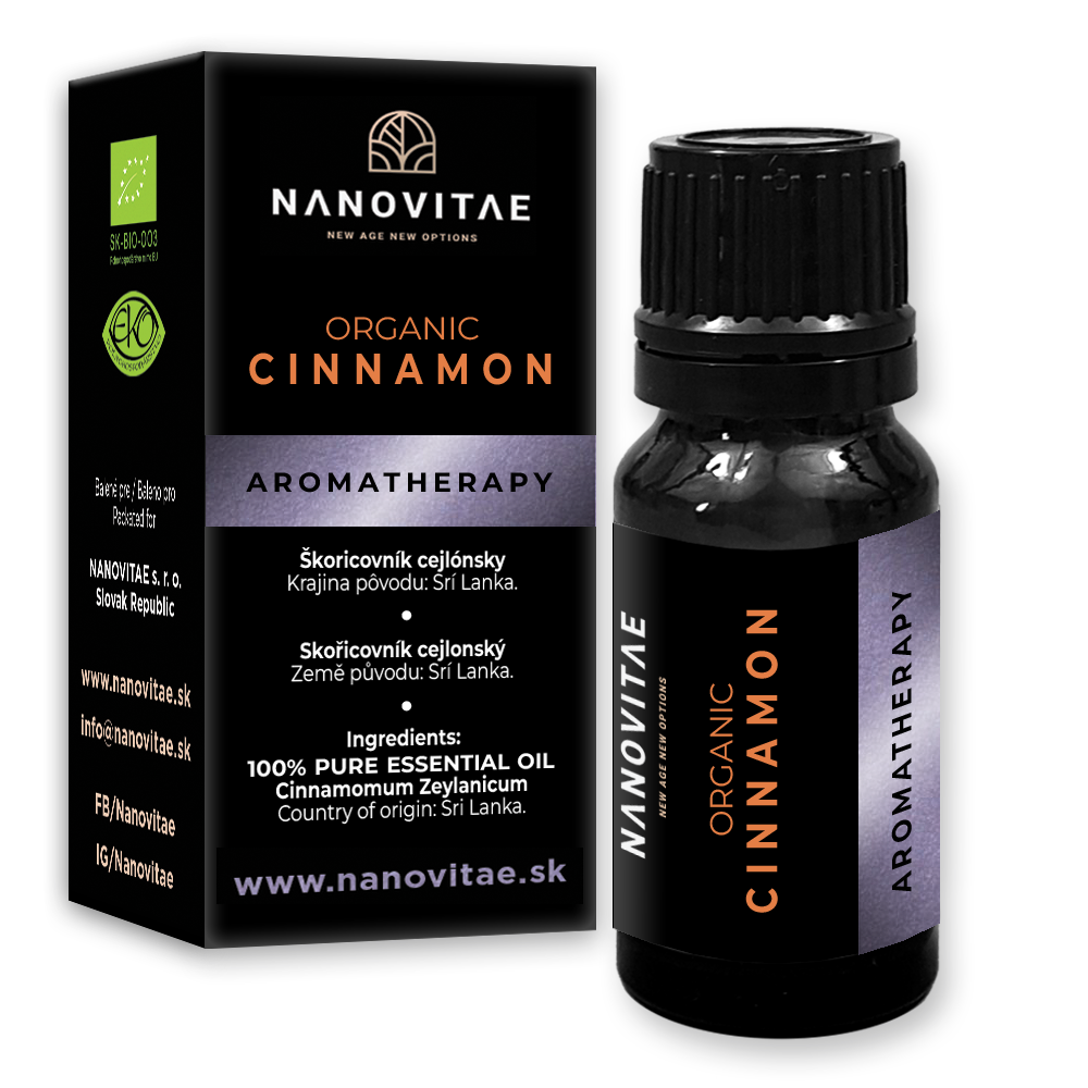 NANOVITAE ŠKORICA esenciálny olej – ORGANIC quality 10ml