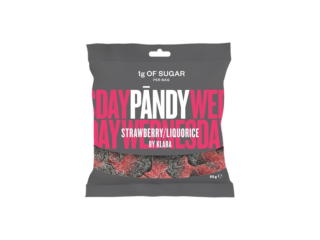 PANDY CANDY STRAWBERRY/LIQUORICE 50g