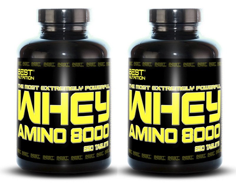 Best Nutrition 1+1 Zadarmo: Amino Whey 8000, 250 kapsúl