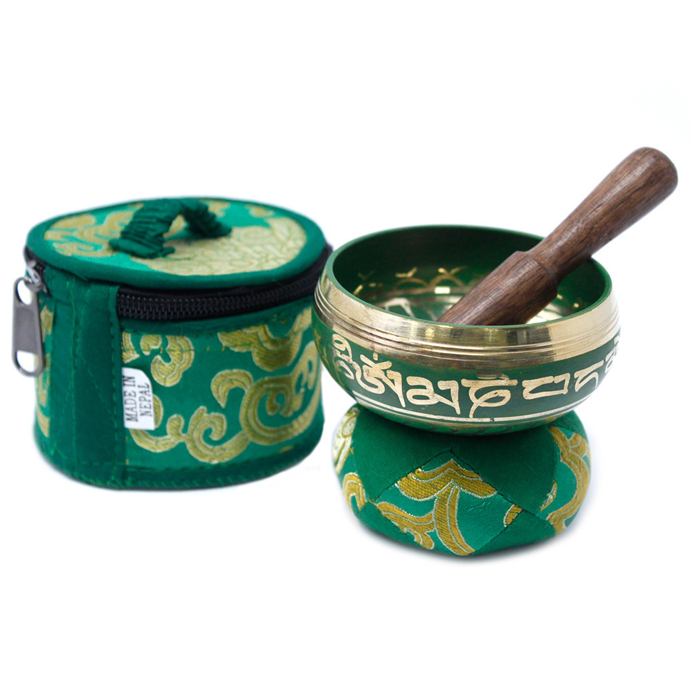 AWM Mini Tibetská Spievajúca Miska Darčekový Set - Zelená 1ks