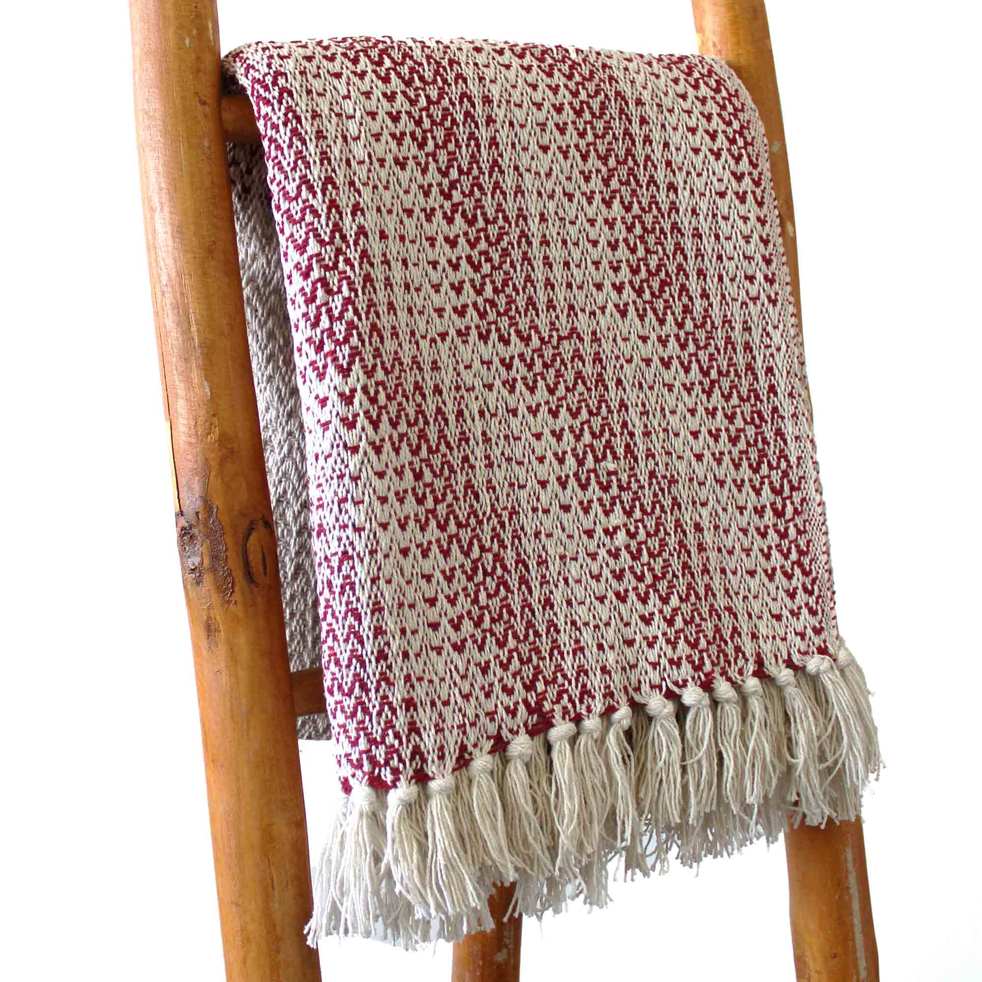 AWM Boho Pohodlný Prehoz - 125 x 150 cm - Rubínová Dvojfarebná 1ks