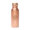 Měděná láhev Yogi & Yogini Flower of Life s gravírováním 500 ml