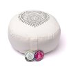 Yogi & Yogini Naturals Meditační polštář design ve tvaru srdce z bílé organické bavlny 1ks