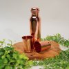 Sada fľaše z čistej medi s 2 hladkými pohármi ± 950 ml
