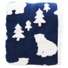 HOME ELEMENTS Baránková deka zimný vzor modrá 150 x 200 cm 1ks