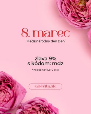🌸 Oslávte MDŽ s nami! 🌸 Pri príležitosti blížiaceho sa Medzinárodného dňa žien sme si pre vás pripravili špeciálnu zľavu 9...