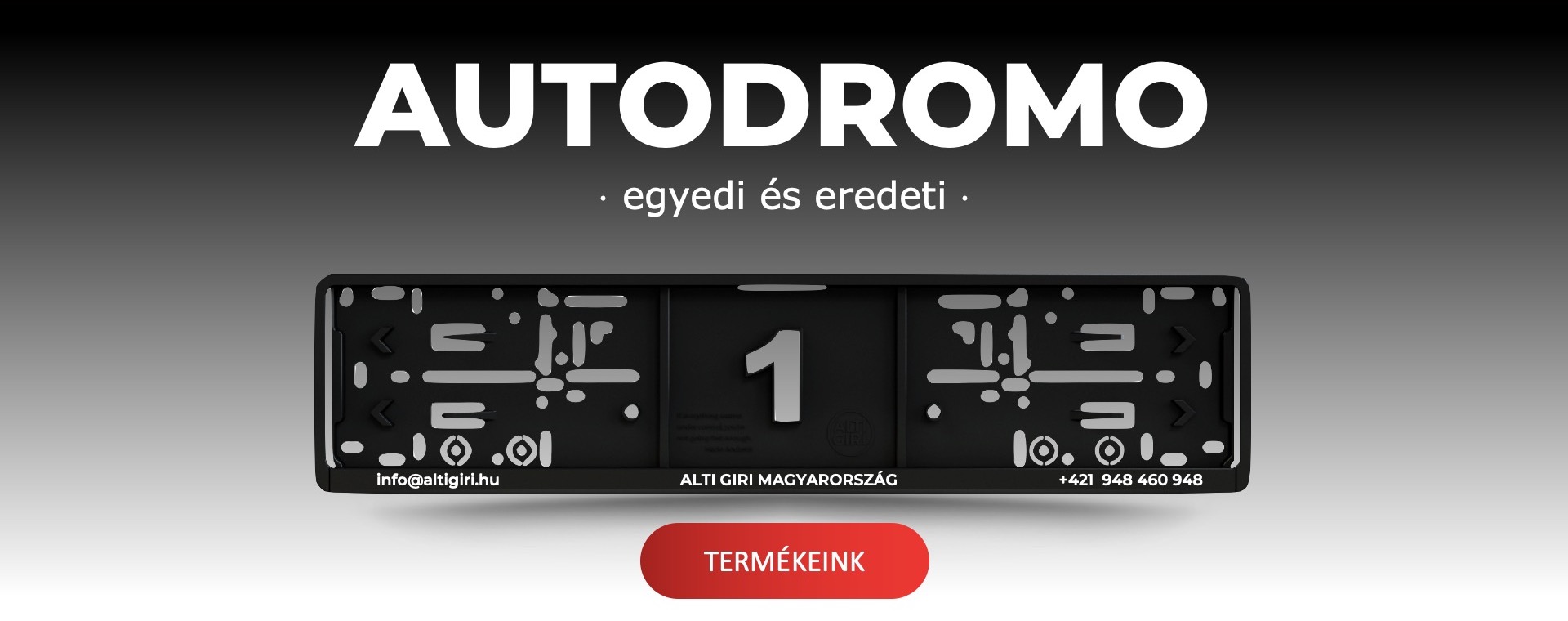 AUTODROMO - Egyedi és eredeti rendszámtábla tartó