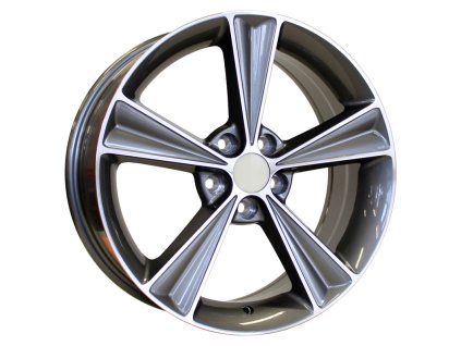 Alu kola Racing Line GM24, 17x7 5x105 ET42, šedivá + leštění