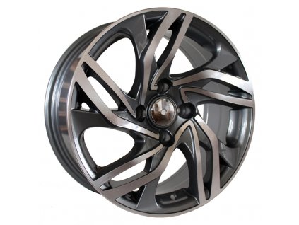 Alu kola Racing Line BK607, 16x7 4x108 ET25, šedivá + leštění