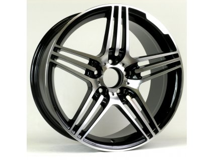 Alu kola Racing Line DW202, 16x7.5 5x112 ET35, černá + leštění