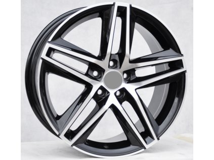 Alu kola Racing Line B5410, 17x7.5 5x100 ET45, černá + leštění celoroční použití