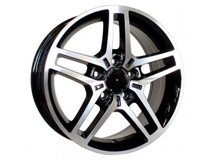 Alu kola Racing Line BY121, 16x7 5x112 ET45, černá + leštění