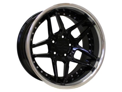 Alu kola Haxer SSA01, 19x10 5x120 ET40, Černá + leštěný límec