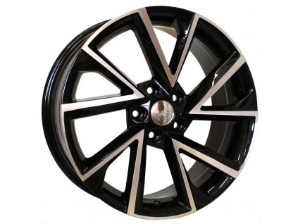 Alu kola Racing Line FE181, 16x6.5 5x112 ET40, černá + leštění