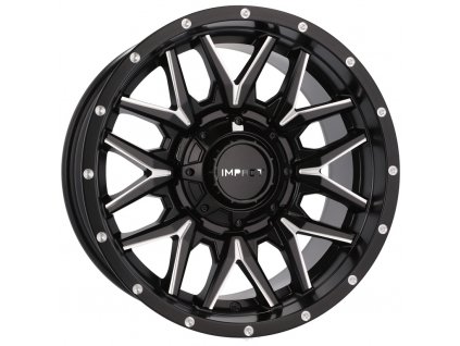 Alu kola Racing Line B1592, 18x9 6x114.3 ET-12, černá matná + leštěný límec