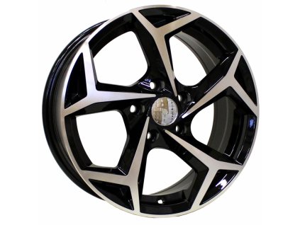 Alu kola Racing Line B5340, 16x7 5x112 ET40, černá + leštění