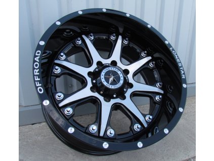 Alu kola Racing Line L1526, 20x10 5x127 ET-25, černá + leštění