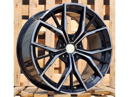 Alu kola Racing Line B1667, 19x8 5x112 ET30, černá + leštění