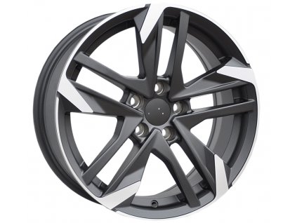 Alu kola Racing Line XE170, 17x7.5 4x108 ET25, Černá matná + leštění