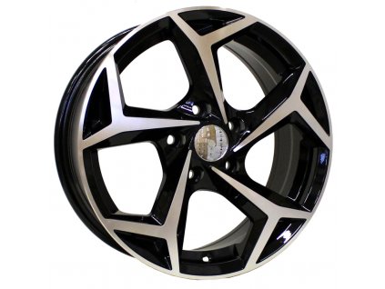 Alu kola Racing Line B5340, 16x6.5 5x112 ET40, černá + leštění